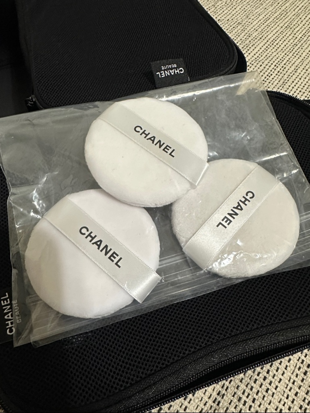 CHANEL Novelty Black Travel Cosmetic Case with Accessories - Picture 12 of 14